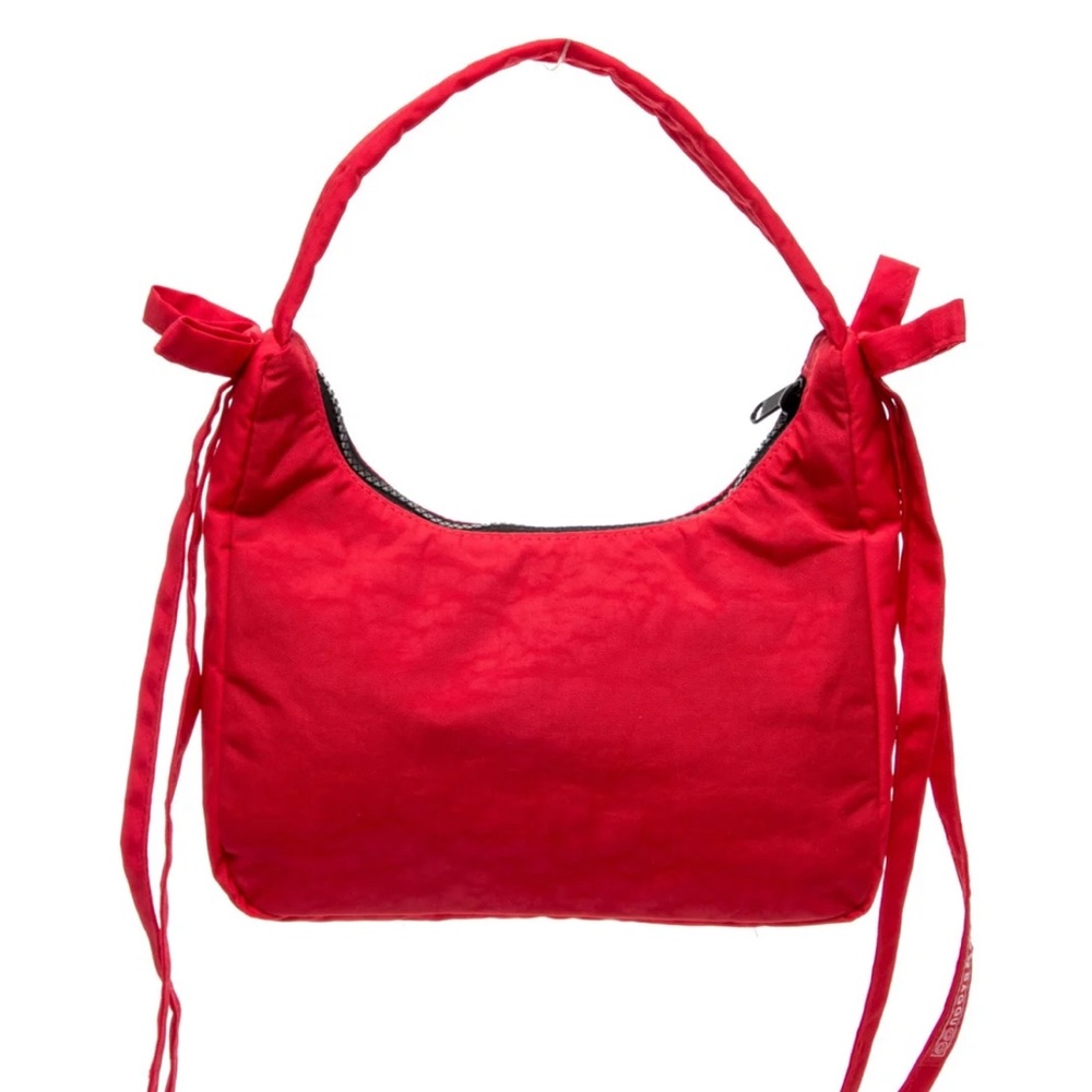 Sandy Liang Red Mini Shoulder Bag with Side Ties